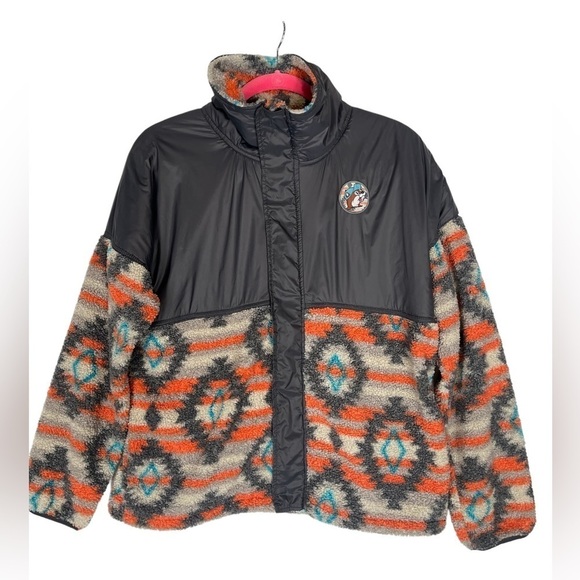 Buc-ee’s Women’s Aztec Design Full Zip Jacket Size M Fleece Mock Neck - Picture 1 of 8